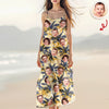 Custom Human Face Photo Tropical Maxi Dress Summer Gift CH07 911024