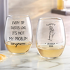 Personalized Name Birth Month Flower Wine Glass - Happy Retirement Gift LM32 668921