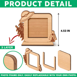 Camping Wooden Photo Frame – Replaceable Picture Vacation Frame HA75 892758