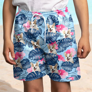 Custom Dog Photo On Beach Short For Kid Summer Gift TH10 894099