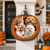 Custom Photo Pumpkin Halloween Pet Door Sign - Gift for Pet Lovers HO82 903162