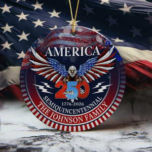 250 Years America Semiquincentennial Personalized Ceramic Ornament HA75 898536