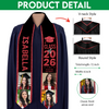 Custom Photo Class of 2026 Glitter Graduation Stole – Personalized Grad Sash LM32 899321