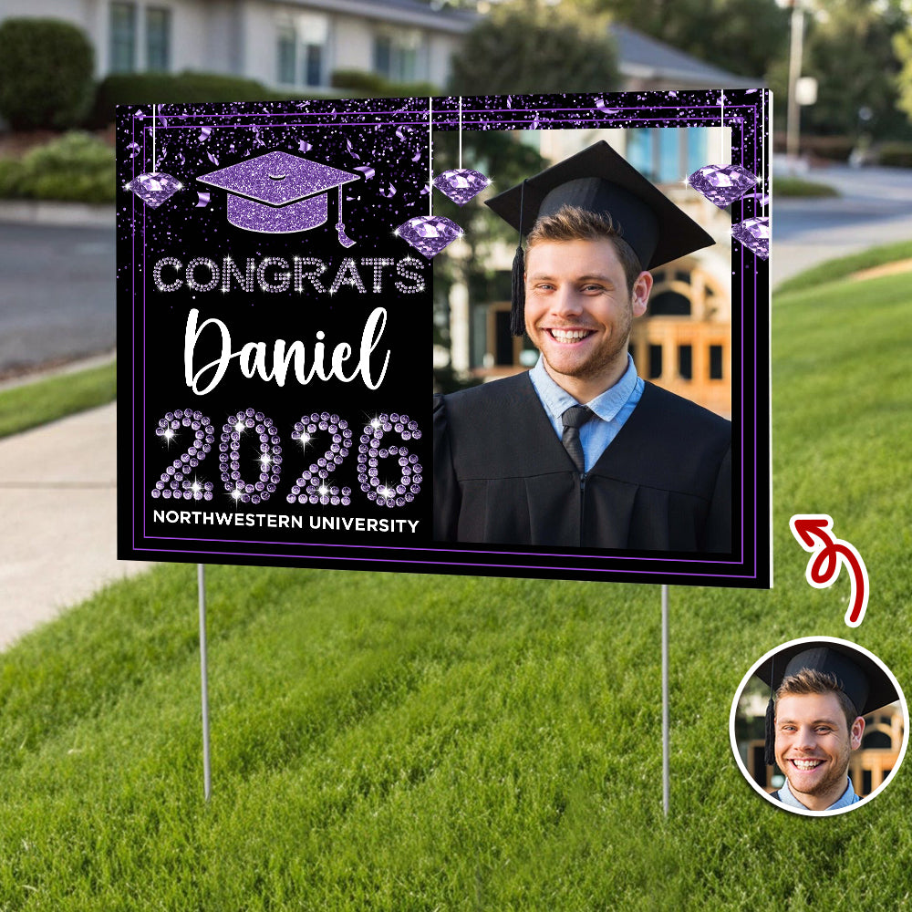 Personalized Congrats Class Of 2026 Yard Sign Party Decor for Graduate CH07 910708