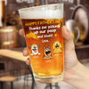 Happy Father's Day, Thank For Picking Up Our Poop Beer Glass Personalized Gift HO82 893714