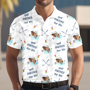Custom Golf Partner For Life Photo Polo Shirt CH07 895530