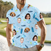 Custom Face Golf Polo Shirt Gift For Golfers, Gift For Dad, Husband HA75 898688