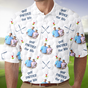 Custom Golf Partner For Life Photo Polo Shirt CH07 895530