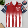 Custom Name USA 250 Years of Independence 1776–2026 American Flag Patriotic Polo Shirt HO82 902024