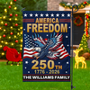 America 250th Independence Anniversary Personalized Garden Flag Patriotic Gift CH07 899576