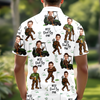 Custom Photo Best Dad By Par Golf Polo Shirt Personalized Funny Faces Bigfoot Golf Shirt For Dad CH07 910858