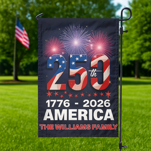 Personalized Custom Family Name 250th America Garden Flag TH10 896551