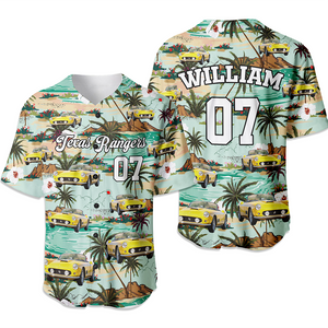 Custom Car Photo Authentic Hawaiian Baseball Jersey Shirt HO82 894258