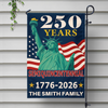 Custom Family Name 250 Years America 1776-2026 Semiquincentennial Garden Flag HA75 898324