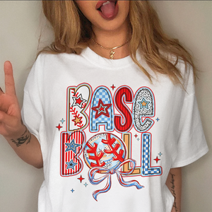 Brushstroke Baseball Mom Coquette Family Bright Shirt HO82 893544