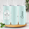 Custom Name Beach Icon Skinny Tumbler - Personalized Summer Party Cup HO82 902992