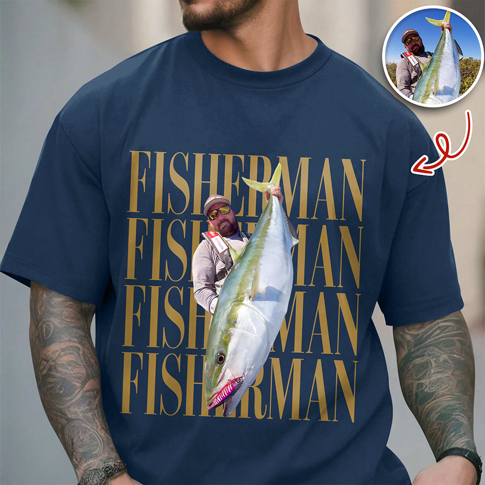 Personalized Vintage Photo Fisherman Comfort Shirt For Fishing Lovers HA75 921700