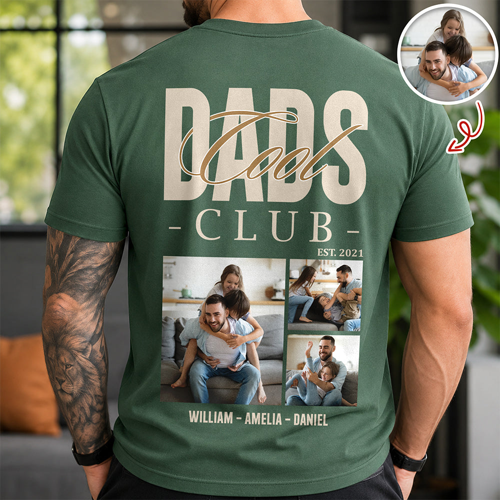 Custom Photo Cool Dads Club Back Comfort Shirt Father's Day Gift CH07 911364