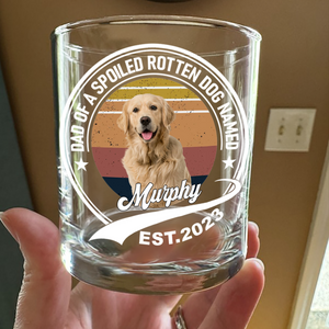 Custom Photo This Human Belongs To Pet - Personalized Whiskey Glass CH07 895492