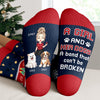 A Girl And Her Dog Christmas - Personalized Crew Socks HO82 900186