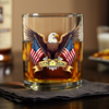 American Eagle and US Flag 250th Birthday USA Whiskey Glass HO82 900354