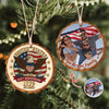 Custom Family Photo USA 250th Anniversary Eagle USA Flag Wood Slice Ornament HO82 900124