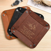 Personalized Name We Can't Wait To Play With Dad Leather Valet Tray LM32 893571