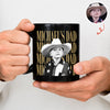 Personalized Vintage Photo Dad, Mom Black Mug - Family Gift HA75 921582