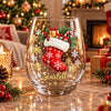 Personalized Christmas Stemless Wine Glass Gift For Family CH07 180970
