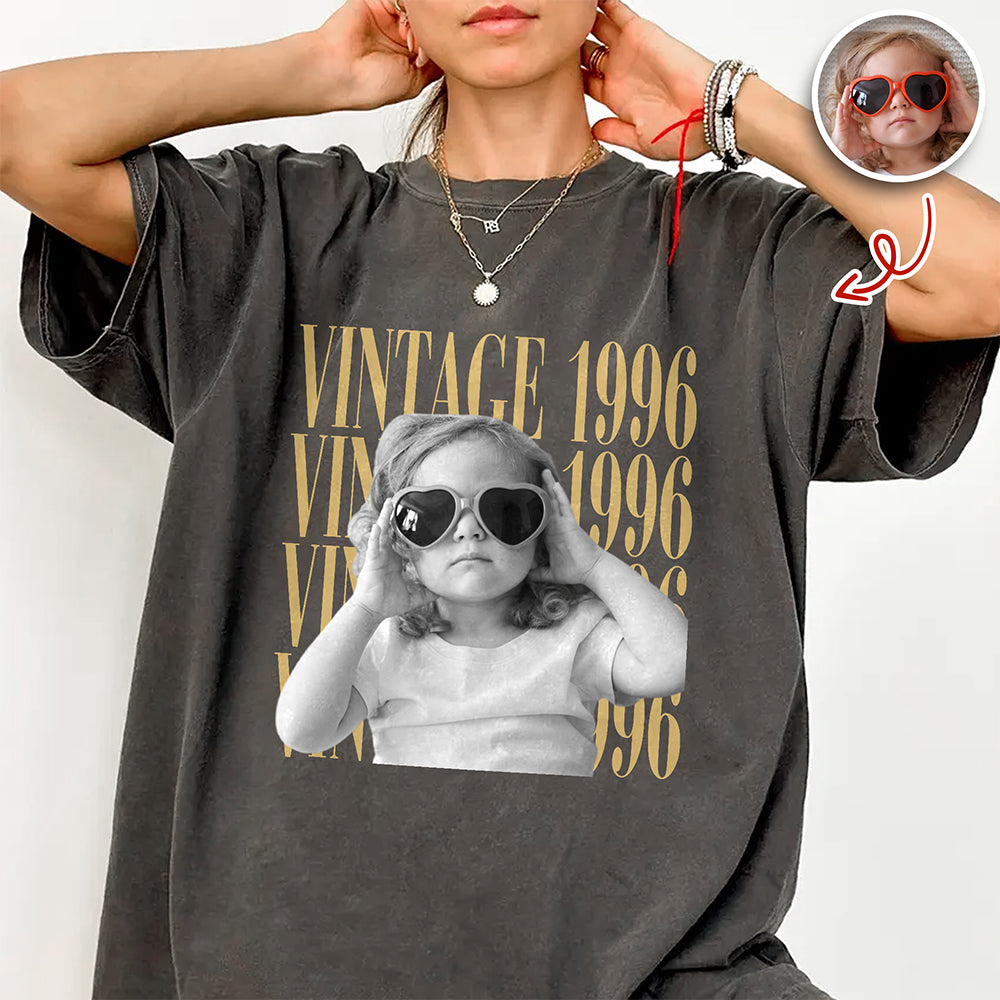 Custom Photo And Year Shirt, Retro Birthday Gift Comfort Shirt For Dad, Mom & Friends HA75 921556