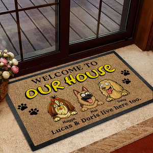 Personalized Welcome to Our House For Dog Lovers Doormats LM32 893387