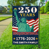 Custom Family Name 250 Years America 1776-2026 Semiquincentennial Garden Flag HA75 898324