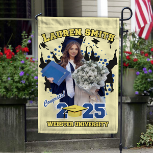 Custom Photo with Name Graduation Garden Flag - Unique Gift Idea for Grads LM32 893053