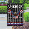 Custom Family Name America Eagle 250th Anniversary Semiquincentennial 1776-2026 Patriotic Garden Flag CH07 899580