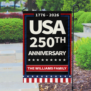 Custom Family Name Celebrate America 250th Anniversary Garden Flag CH07 899604