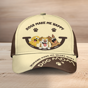 Funny Dog Makes Me Happy Humans Make My Heart Hurt Classic Cap LM32 893361