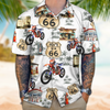 Custom Photo Rout 66 Authentic For Biker Hawaiian Shirt TH10 892553