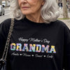 Grandma Title Patchwork Personalized Dark Shirt Happy Mother's Day Gift HA75 920704