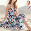 Custom Human Face Photo Tropical Maxi Dress Summer Gift CH07 911024