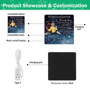 To My Daughter From Mom Happy Mother's Day Personalized Music Fridge Magnet HA75 891972