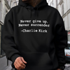 Never Surrender Charlie Kirk Dark Shirt HA75 644118