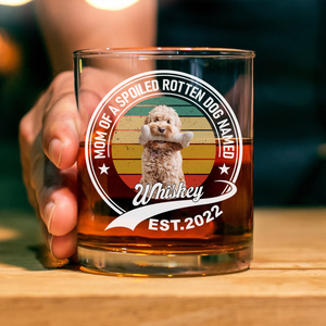 Custom Photo This Human Belongs To Pet - Personalized Whiskey Glass CH07 895492
