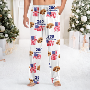Custom Cute Dog Photo America 250 Years Of Freedom Sweatpants LM32 895849