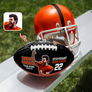 Custom Photo Football Ball Personalized With Text & Colors Gifts For Football Lovers CH07 895758