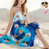 Custom Dog Photo Tie Dye Background Hawaii Cami Maxi Dress HO82 901982