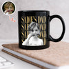 Personalized Vintage Photo Dad, Mom Black Mug - Family Gift HA75 921582