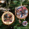 Custom Family Photo USA 250th Anniversary Eagle USA Flag Wood Slice Ornament HO82 900124