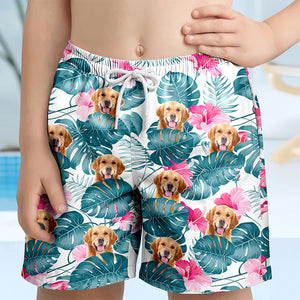 Custom Dog Photo On Beach Short For Kid Summer Gift TH10 894099