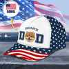 Custom Dog Cat Photo Dad America Flag Classic Cap Father's Day Gift HA75 921412