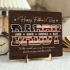 Custom Kid Names To Me You Are The World 2-Layered Wooden Plaque With Stand - Personalized Father’s Day Gift CH07 911402